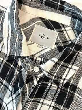 Rails Women’s Black and White Plaid Button-Down Shirt Originally $188
